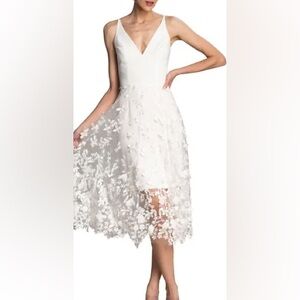 NWT Dress the Population White Darleen Cocktail Dress Size XS